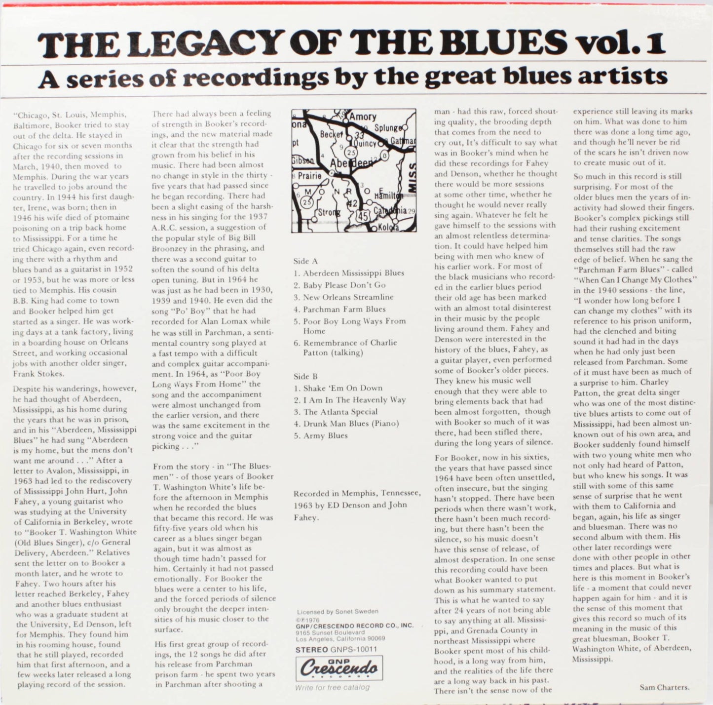 Vinyl - Sealed 12" LP - White, Bukka - Legacy Of Blues #1