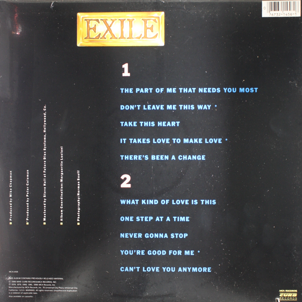 Vinyl - Sealed 12" LP - Exile - More Of The Best Of