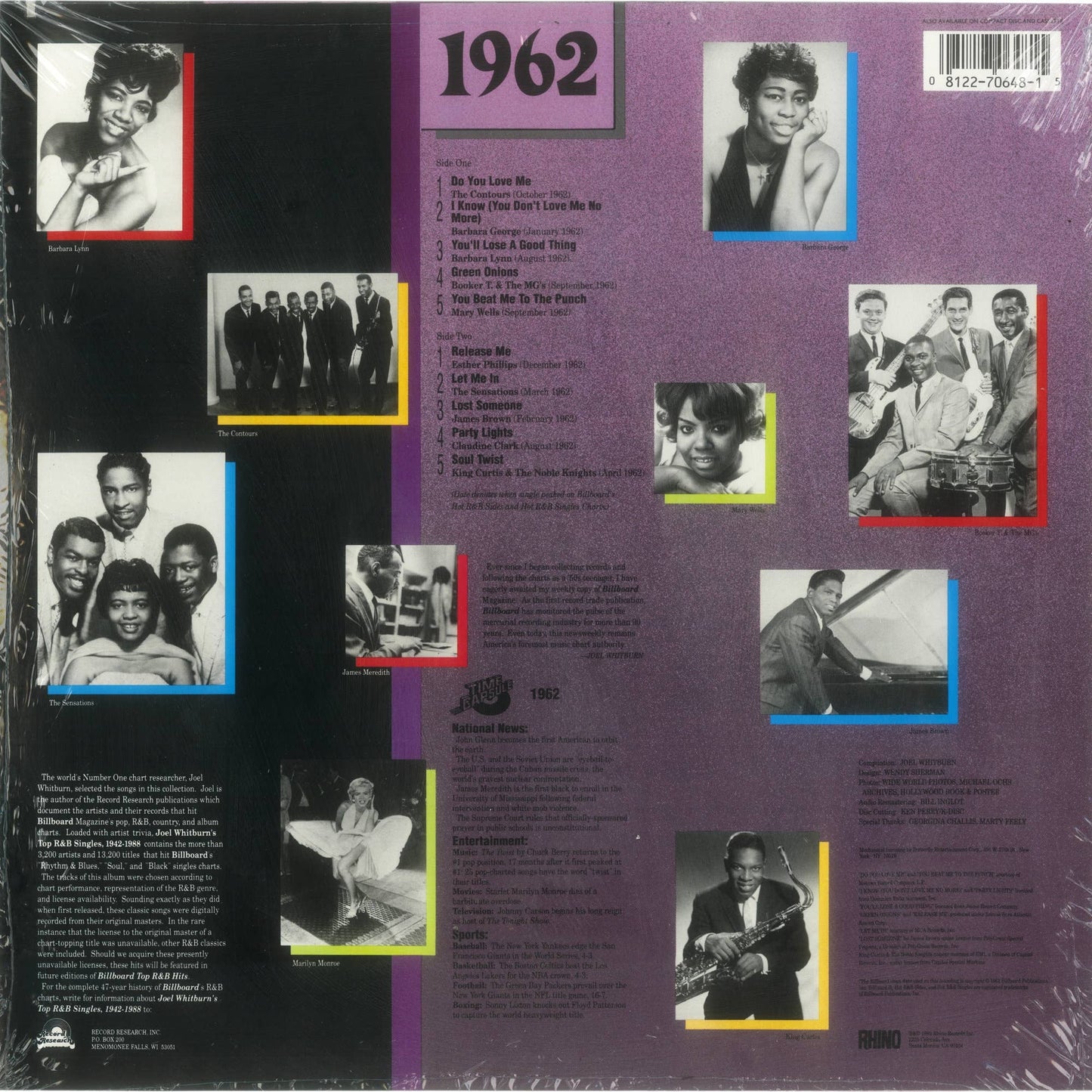 Vinyl - Sealed 12" LP - VA - Billboard Top R&B Hits: 1962