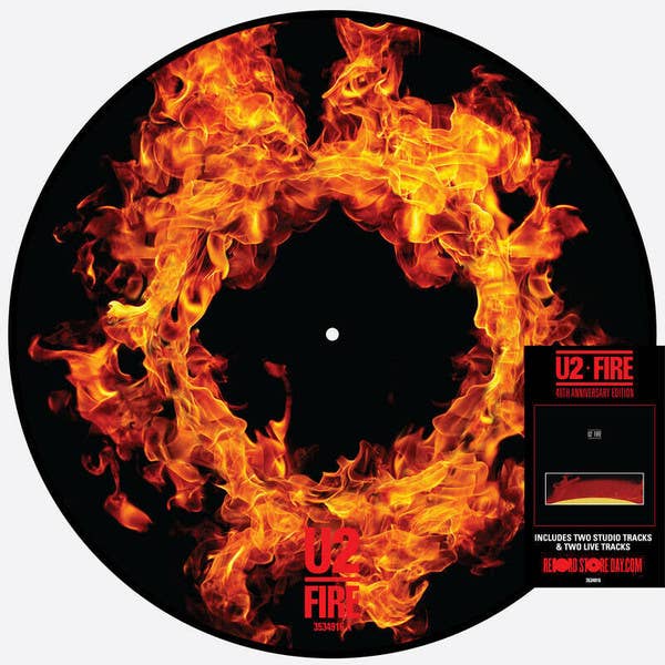 U2 Fire Music Vinyl Record Picture Disc 40th Anniversary